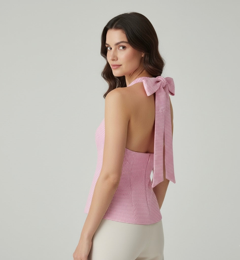 Top Halter com Laço nas Costas