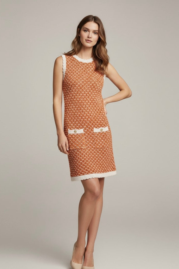 Vestido Aurora Tricô Texturizado - Elegância e conforto.