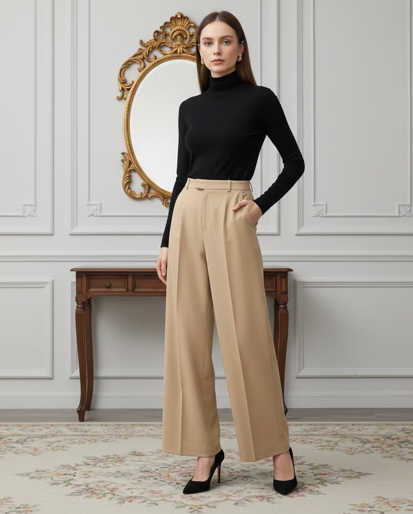 Calça Reta – Linho Premium, Elegante e Confortável