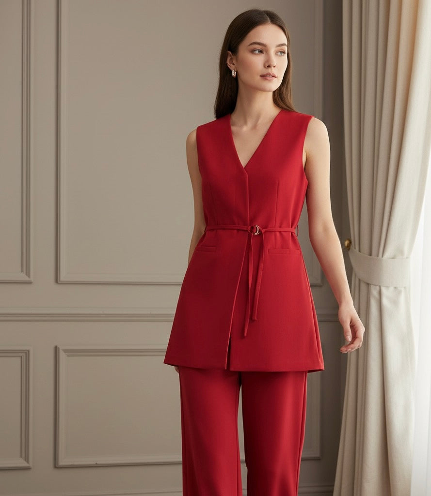 Conjunto Feminino de Colete e Calça - Elegância e Conforto