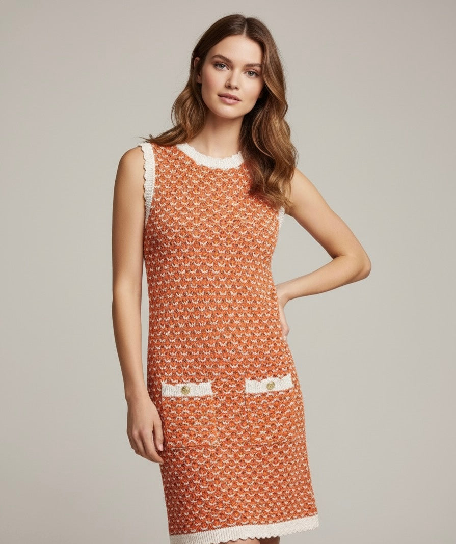 Vestido Aurora Tricô Texturizado - Elegância e conforto.