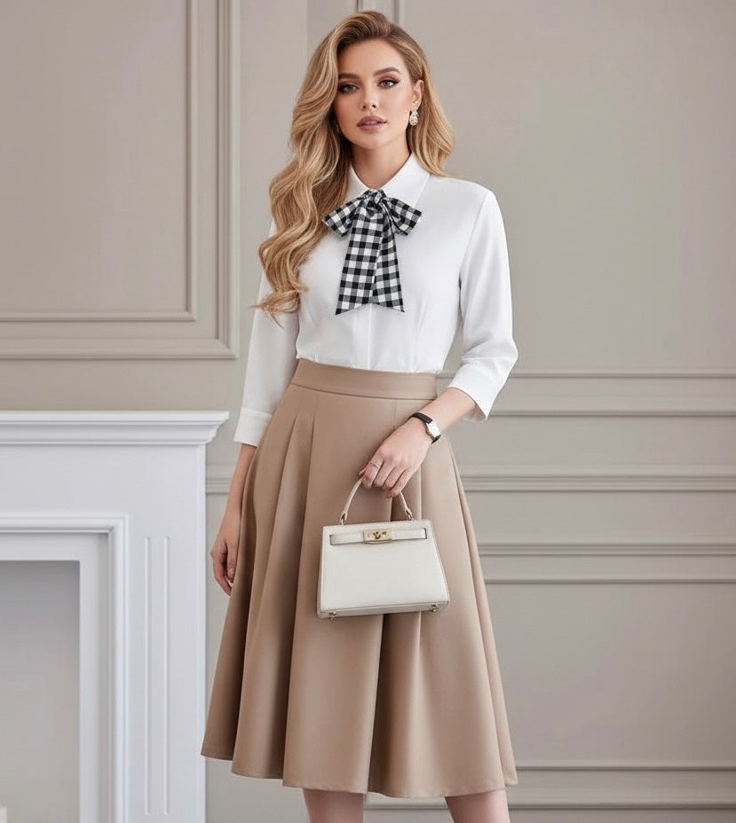 Conjunto saia e Camisa Alfaiataria Luxo