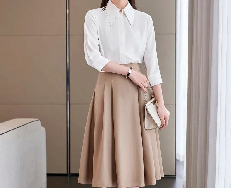 Conjunto saia e Camisa Alfaiataria Luxo