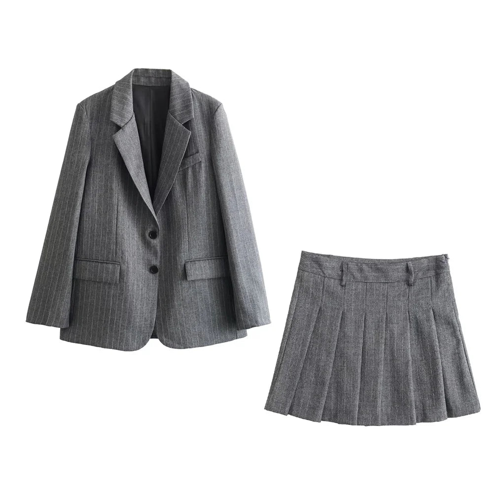 Conjunto Blazer e Saia Alfaiataria - Novidade