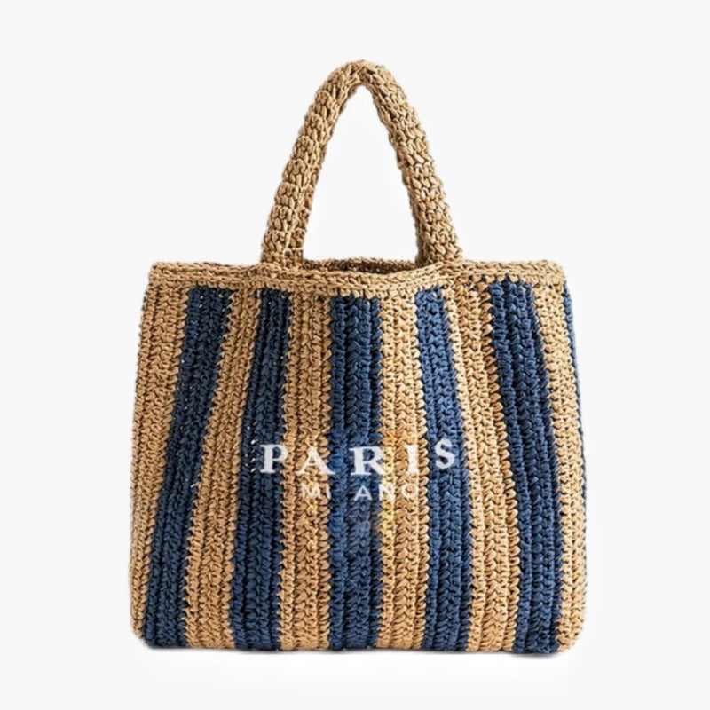 Bolsa Tote Praiana em Palha Trançada