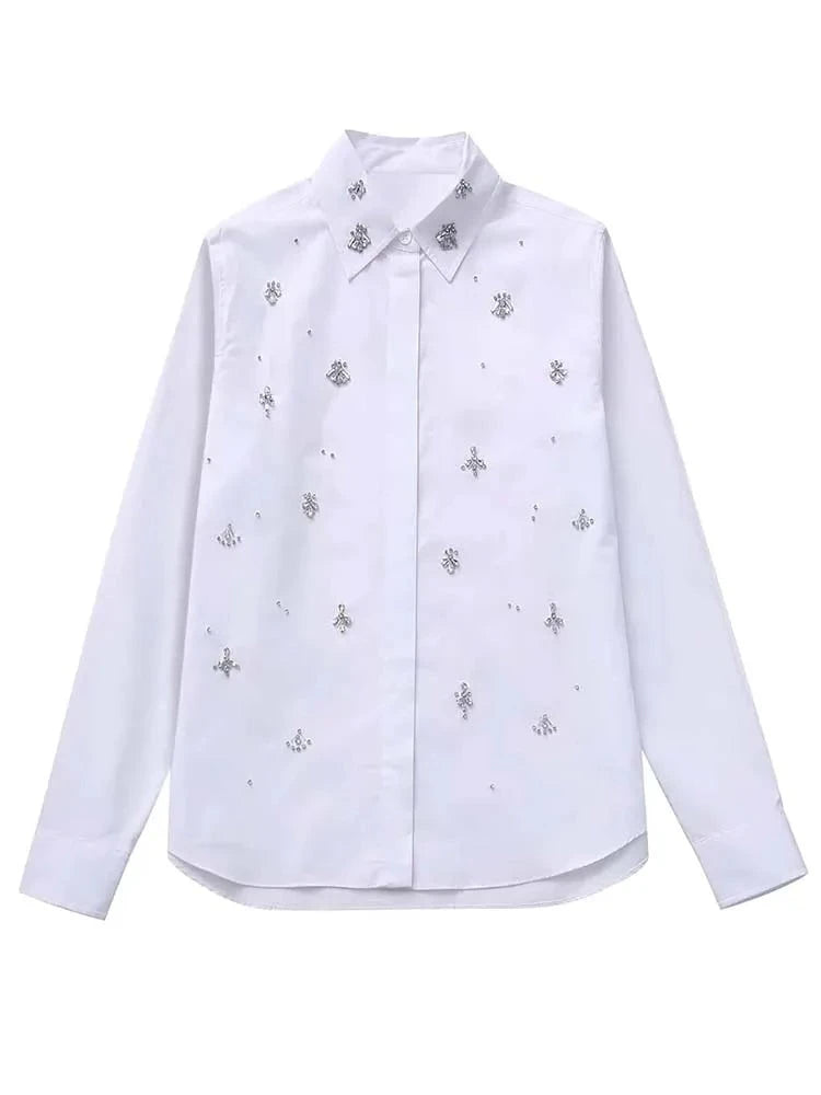 Camisa bordado em Cristais - Novidade