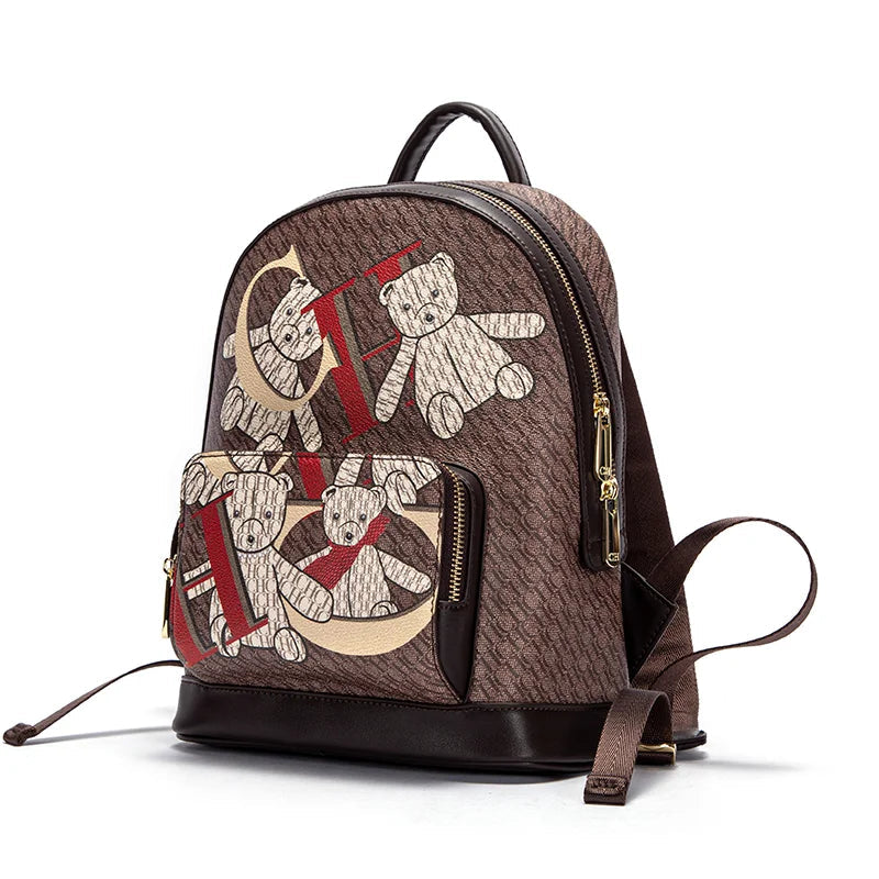 Mochila CHCh Feminina Premium com Design Exclusivo e Detalhe Artístico