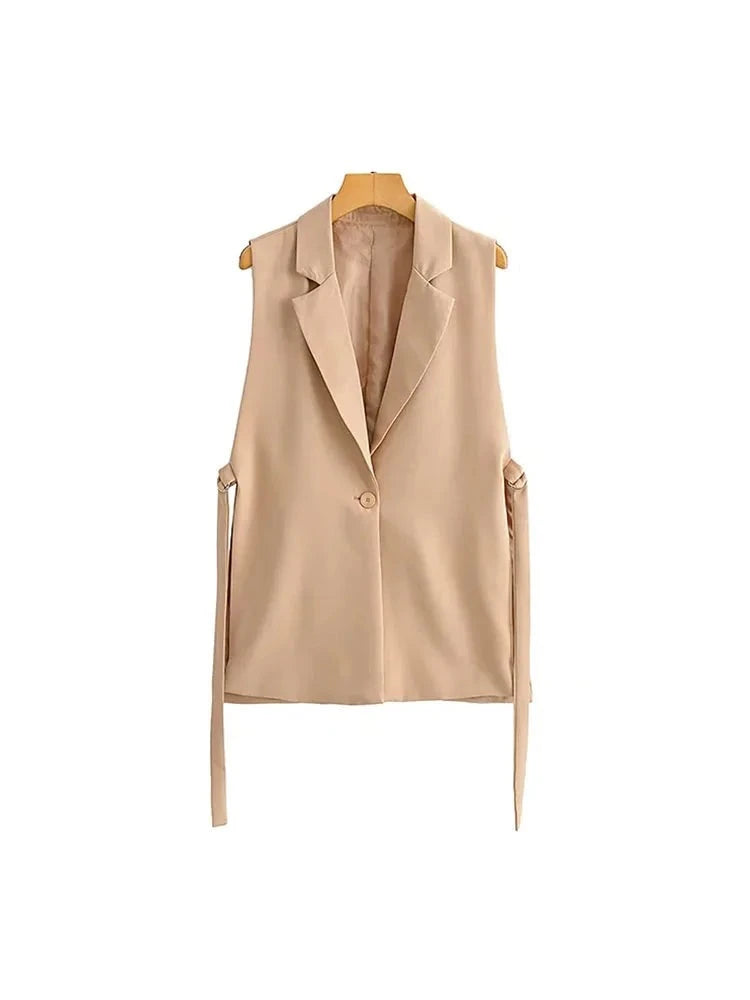 Colete com Cinto Alfaiataria - Novidade