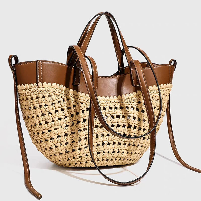 Bolsa Palha Trançada - Elegância e Sofisticação