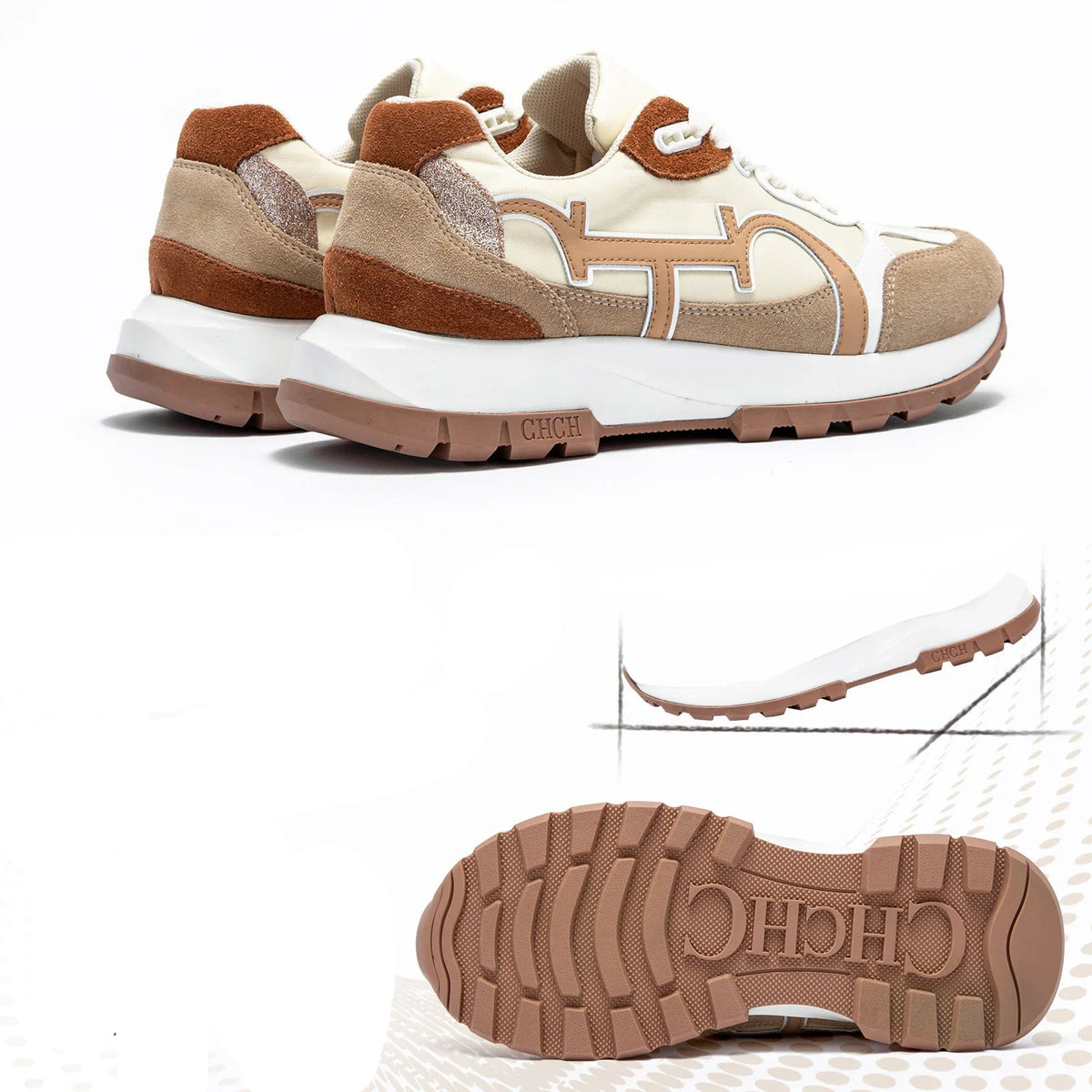 Tênis Feminino Casual – Estilo Vintage, Color Block, Couro, Confortável e Moderno