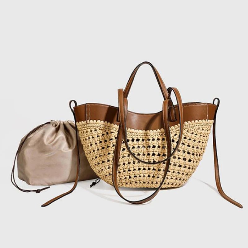 Bolsa Palha Trançada - Elegância e Sofisticação