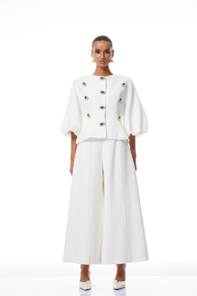 Camisa bordada a mão - elegante sofisticada