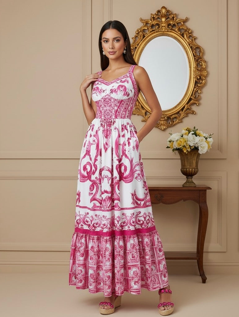 Vestido Estampa Dolce - DG Elegante