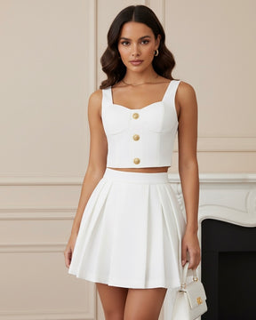 Conjunto Saia E top Alfaiataria Alta Costura