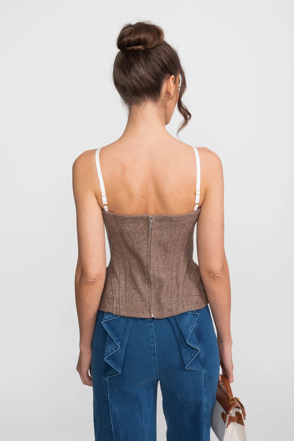 Top Cropped com Detalhe de Renda, Decote Baixo