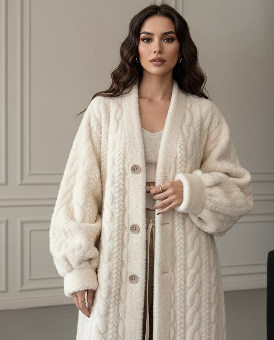 Sobretudo Blusão Tricô Super Quente