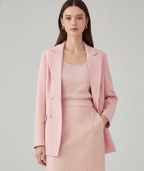 Conjunto Élise – Blazer Alfaiataria e Saia Plissada com Renda