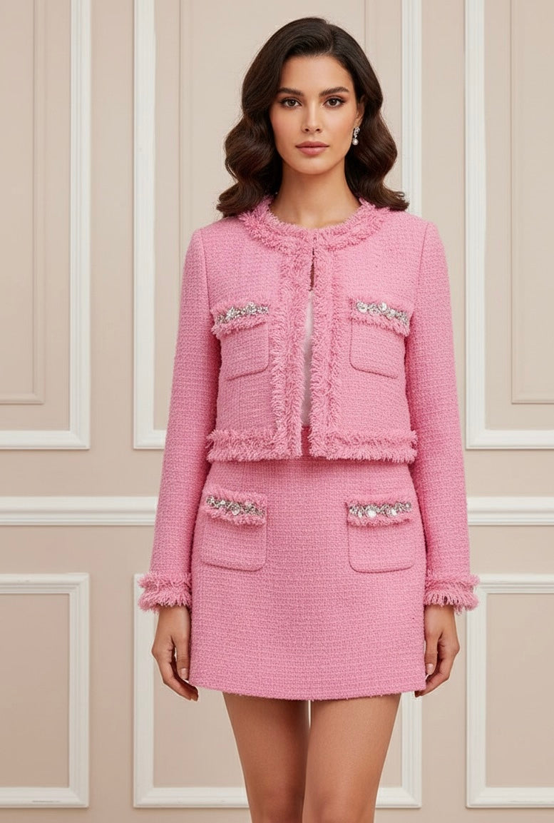 Conjunto Tweed Bordado - Novidade