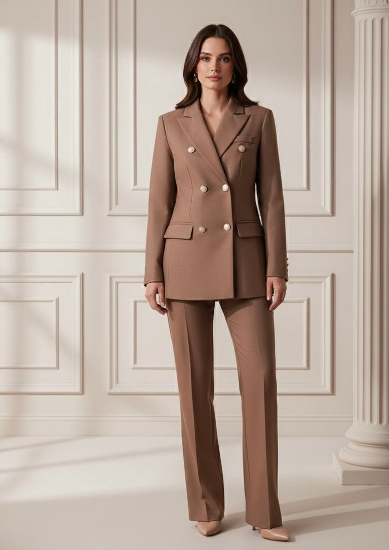 Conjunto elegante Blazer e calça alfaiataria