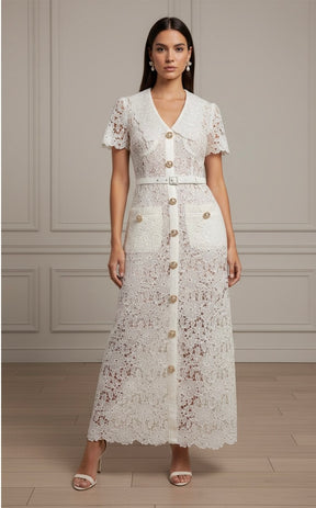 Vestido Sofisticado Renda - Luxo