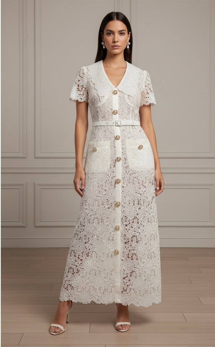 Vestido Sofisticado Renda - Luxo