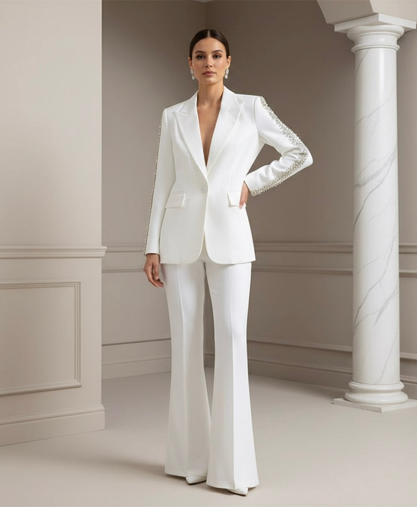 Conjunto Luxo Office - bordado com cristais