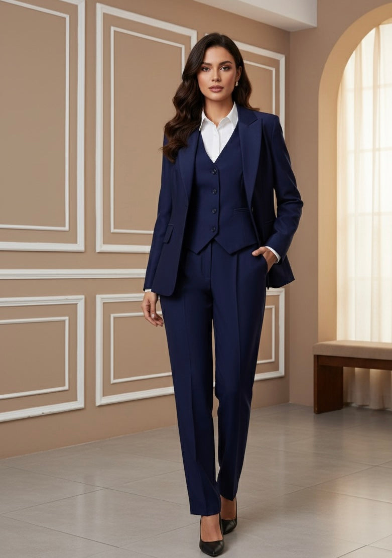 Conjunto Tres Peças Alfaiataria - Colete, Calça e Blazer