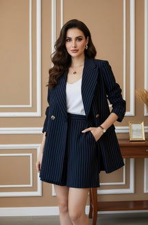 Conjunto Bermuda Risca Giz -  Alfaiataria