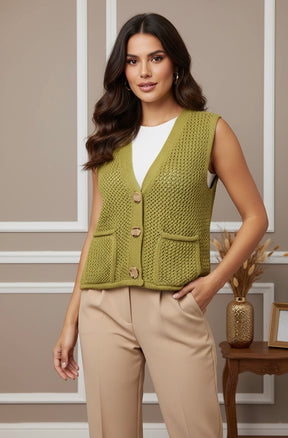 Colete Tricô Verão - Novidade