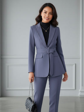 Conjunto Alfaiataria Blazer e Calça - com cinto