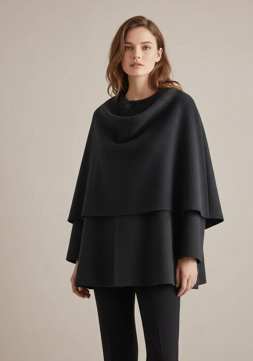 Casaco com Gola Assimétrica – Inverno com Estilo e Conforto