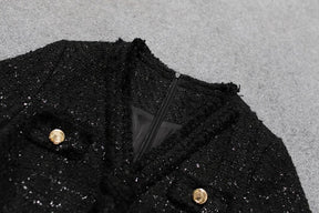 Vestido Tweed Sofisticado