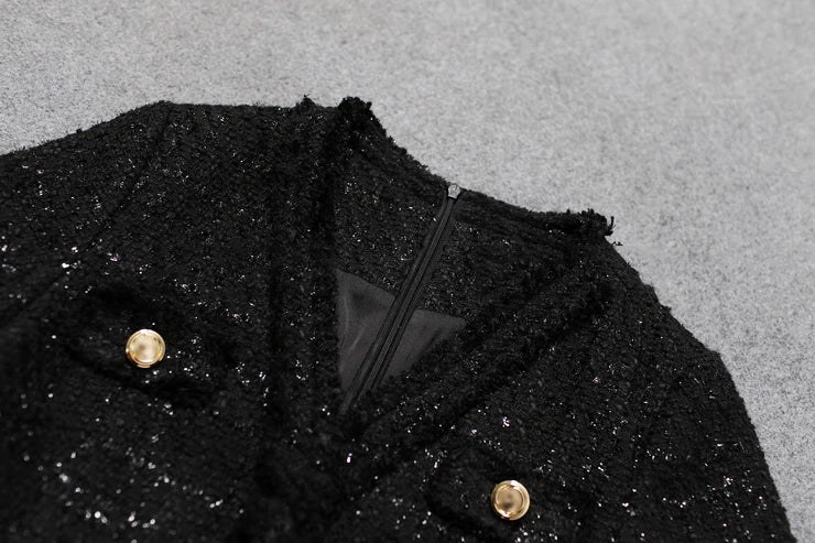 Vestido Tweed Sofisticado