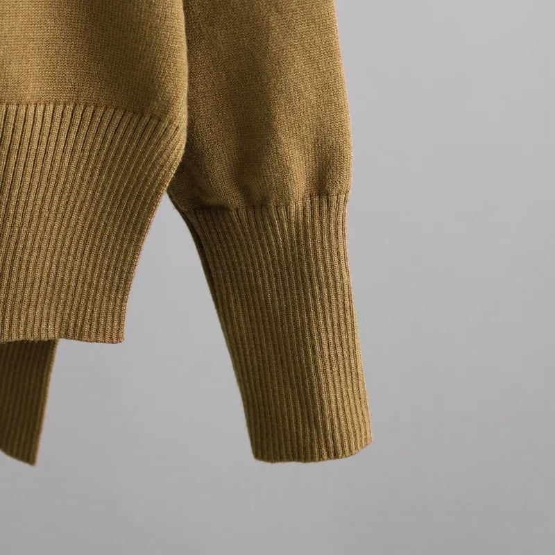 Conjunto Calça e Blusão de Tricô Inverno