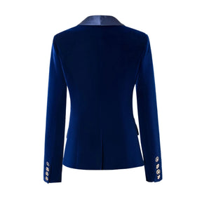 Blazer Veludo Com lapela em Cetim - Luxo