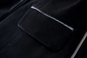 Blazer Veludo Com lapela em Cetim - Luxo