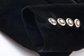 Blazer Veludo Com lapela em Cetim - Luxo