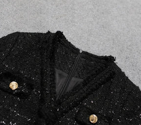 Vestido Tweed Sofisticado