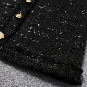 Vestido Tweed Sofisticado