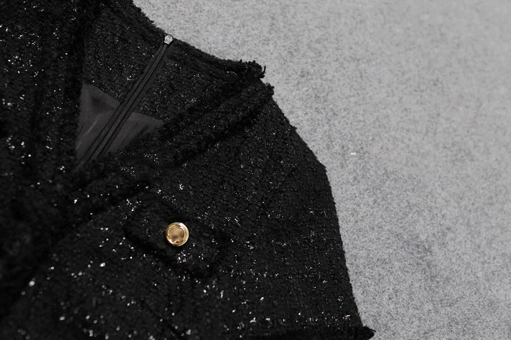 Vestido Tweed Sofisticado