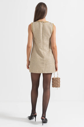 Vestido Tweed Bordado cristal - Novidade