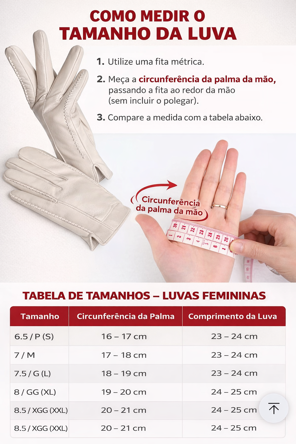 Luvas Femininas em Pelica (Couro de Ovelha) com Forro Aveludado e Toque para Tela – Elegância de Inverno