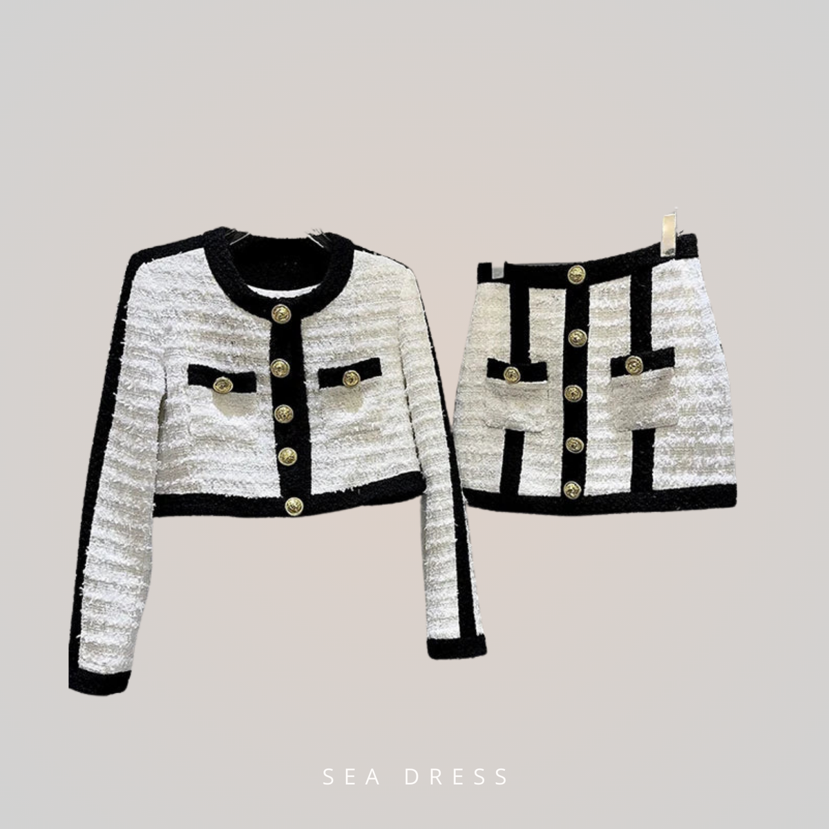 Conjunto Tweed Inverno Alta Costura