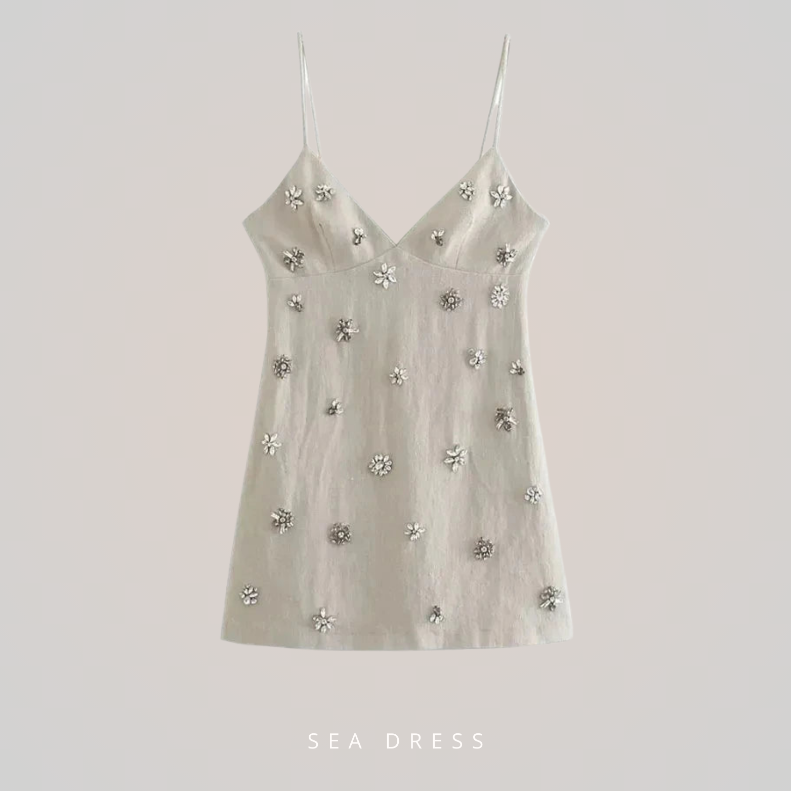 Vestido Linho bordado - Novidade