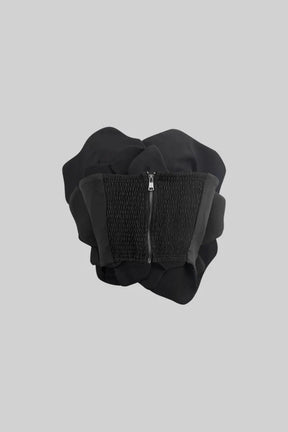 Corset com detalhes florais 3D