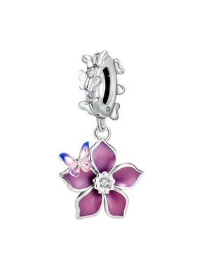 Berloque de Prata 925 – Coração, Flor, Trevo e Tartaruga