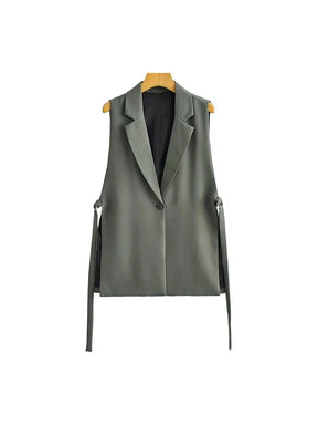 Colete com Cinto Alfaiataria - Novidade