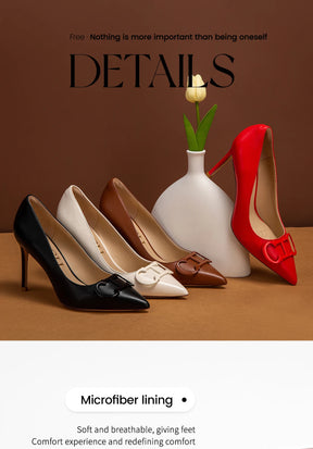 Scarpin CHCH Feminino com Salto Alto e Fivela Metálica – Elegância para Festas e Eventos