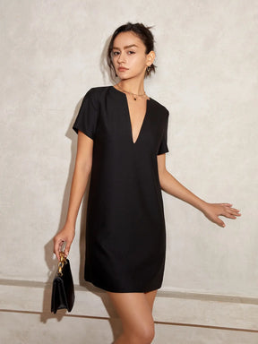 Vestido Decote V - alfaiataria