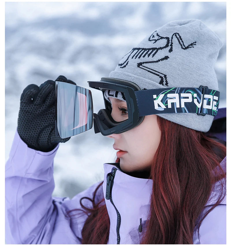 Óculos de Ski com Lente Fotocromática – Sistema Magnético, Proteção UV400 e Tecnologia Antiembaçante